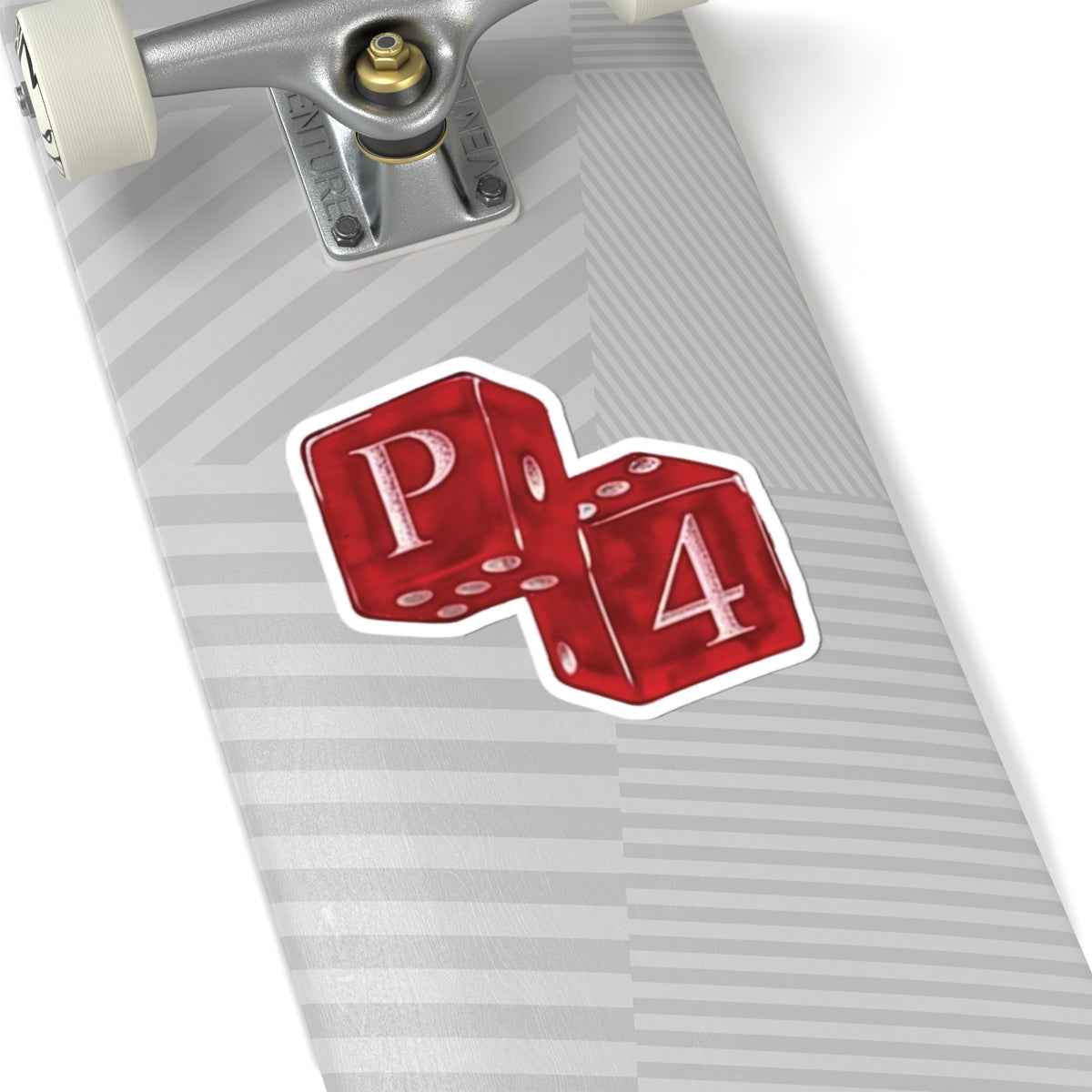 P4 Red Dice Sticker - Kiss-Cut Gaming Die Decal