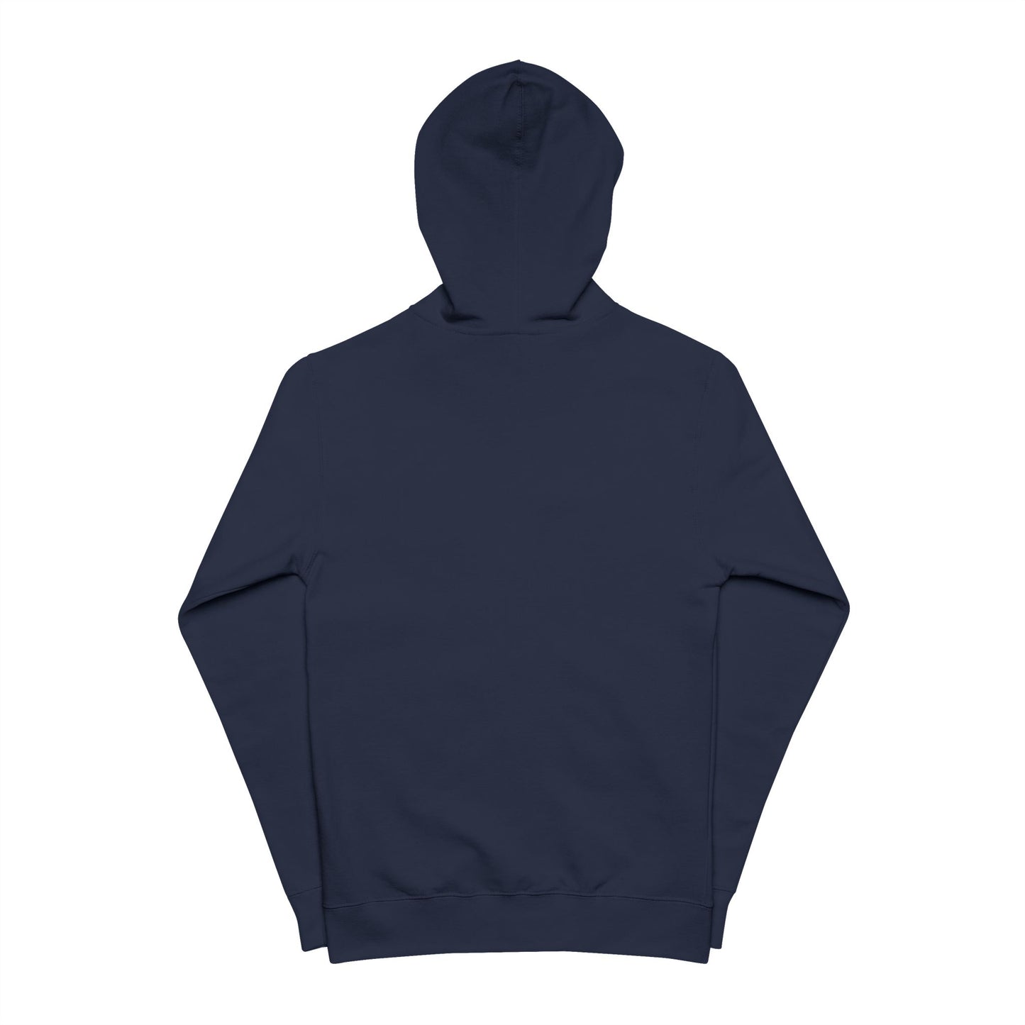 Zip-Up Hoodie — Minimal White Graphic Chest Logo, Cozy Green Fleece