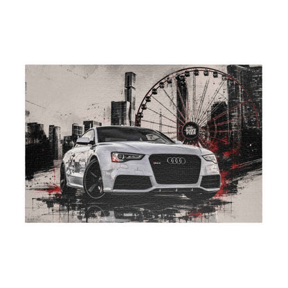 Audi Sports Car Puzzle – Urban Ferris Wheel Cityscape Jigsaw (110/252/520/1014 pcs)