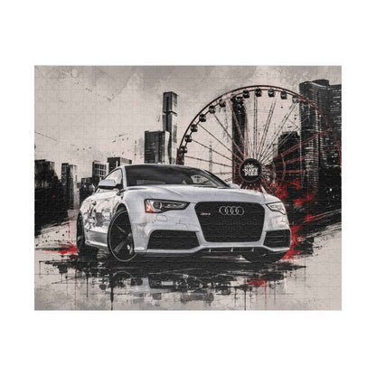 Audi Sports Car Puzzle – Urban Ferris Wheel Cityscape Jigsaw (110/252/520/1014 pcs)