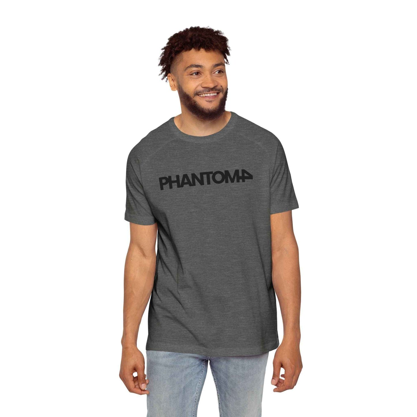 Phantom Logo T‑Shirt — Minimalist Black Text Graphic Tee