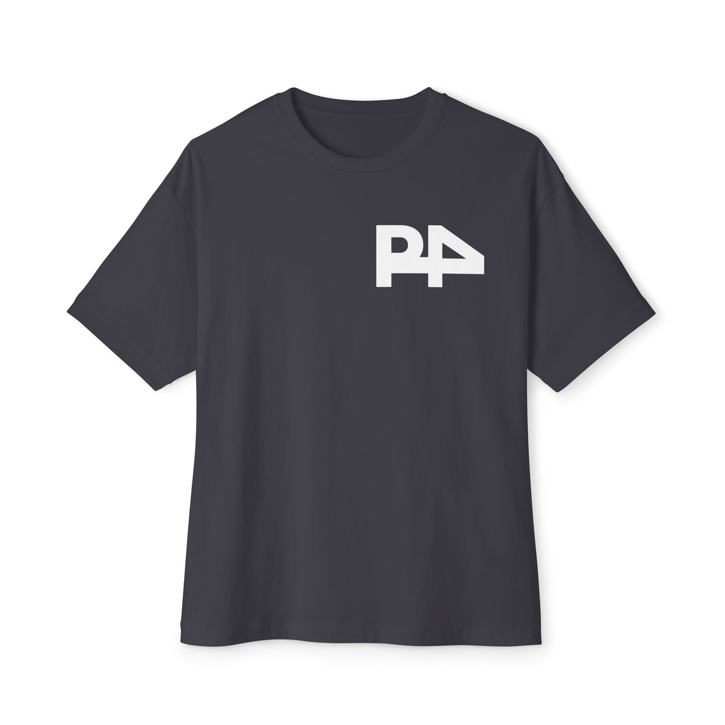 Boxy Tee — Minimal P4 Logo Pastel Pink Oversized T‑Shirt