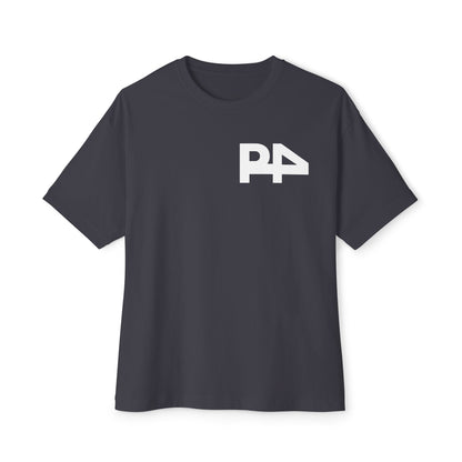 Boxy Tee — Minimal P4 Logo Pastel Pink Oversized T‑Shirt