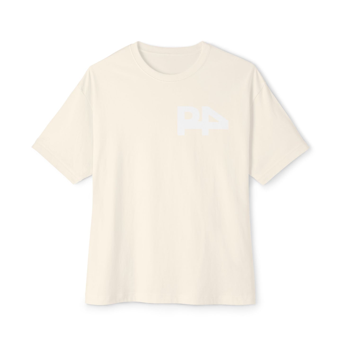 Boxy Tee — Minimal P4 Logo Pastel Pink Oversized T‑Shirt