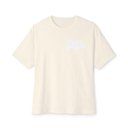 Boxy Tee — Minimal P4 Logo Pastel Pink Oversized T‑Shirt