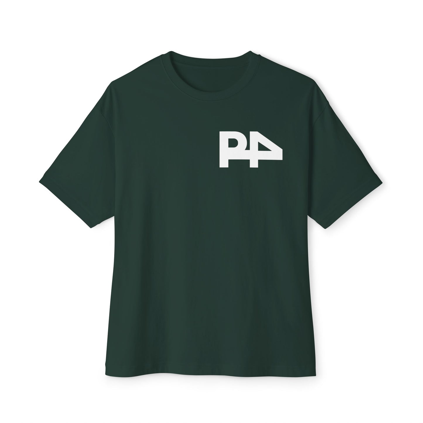 Boxy Tee — Minimal P4 Logo Pastel Pink Oversized T‑Shirt