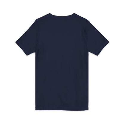 Phantom Logo V-Neck Tee — Minimalist Retro Band-Style Shirt