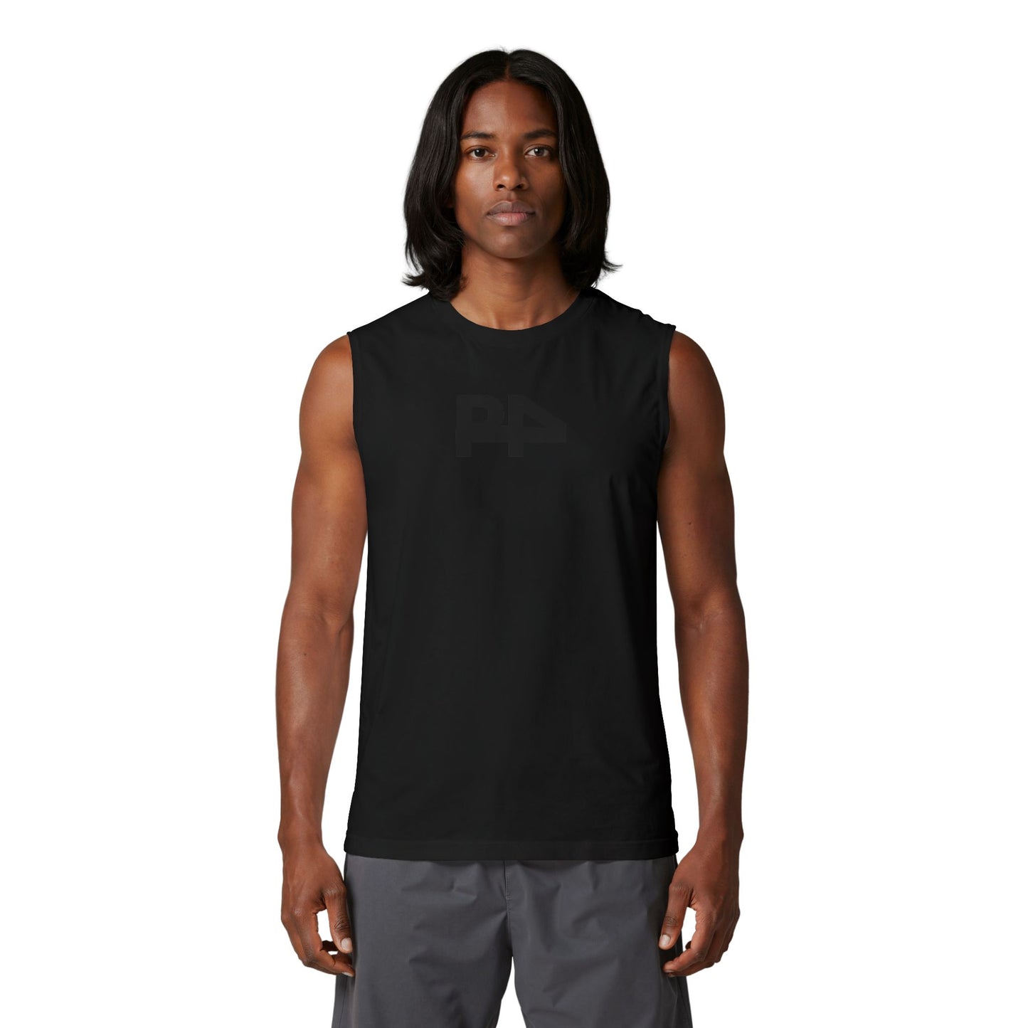 PA Logo Muscle Tank — Minimalist Athletic Sleeveless Tee