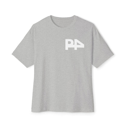 Boxy Tee — Minimal P4 Logo Pastel Pink Oversized T‑Shirt