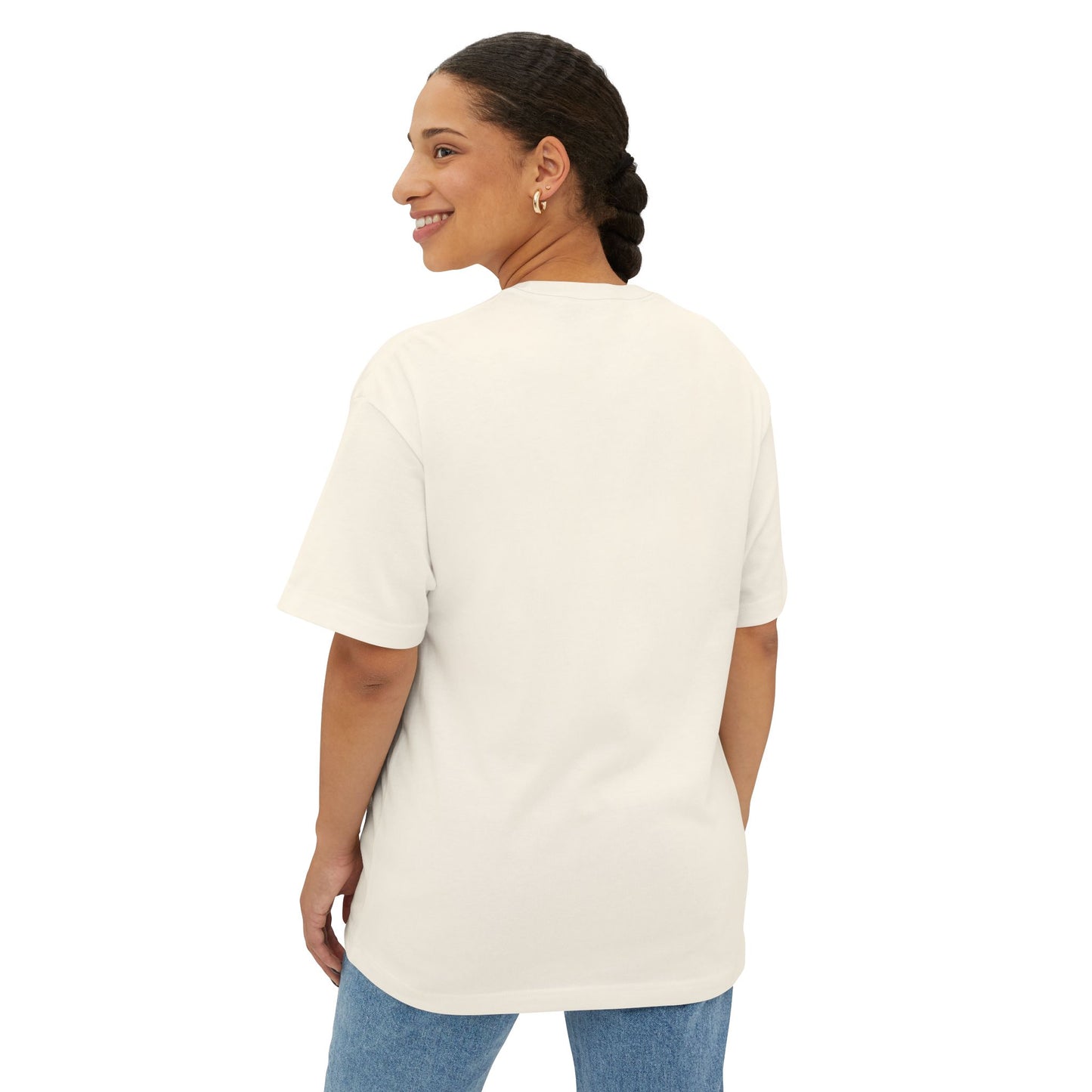 Boxy Tee — Minimal P4 Logo Pastel Pink Oversized T‑Shirt
