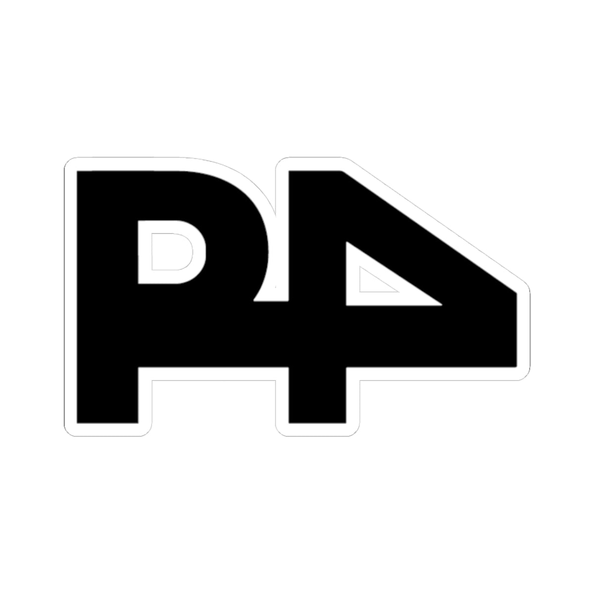PA Logo Kiss-Cut Sticker — Bold Black Laptop Decal