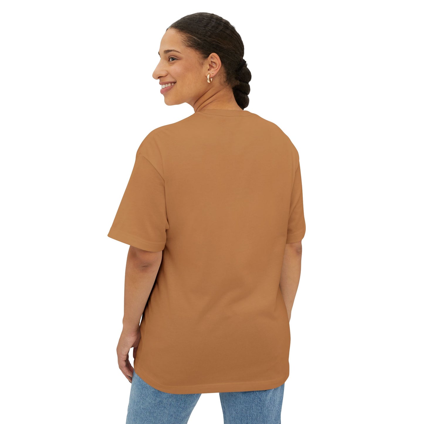 Boxy Tee — Minimal P4 Logo Pastel Pink Oversized T‑Shirt