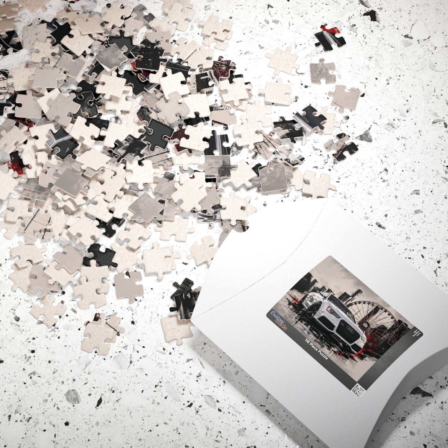 Audi Sports Car Puzzle – Urban Ferris Wheel Cityscape Jigsaw (110/252/520/1014 pcs)