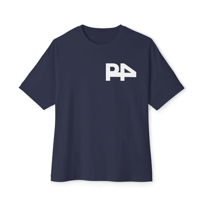 Boxy Tee — Minimal P4 Logo Pastel Pink Oversized T‑Shirt