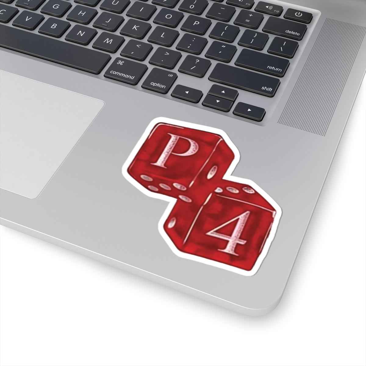 P4 Red Dice Sticker - Kiss-Cut Gaming Die Decal