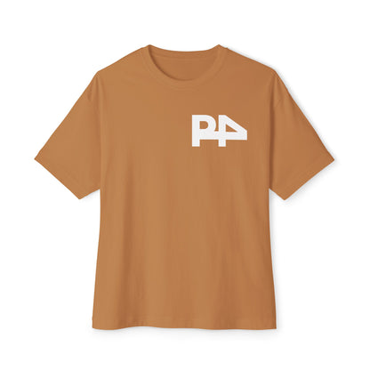 Boxy Tee — Minimal P4 Logo Pastel Pink Oversized T‑Shirt